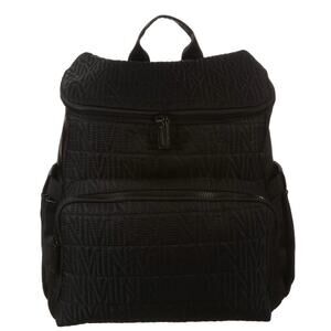 Nicole Miller Backpack Diaper Bag Black Logo Print 14''H x 13''W x 8''D 4 Pocket
